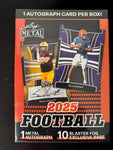 2025 Leaf Metal Football Factory Sealed Blaster Box - 11 Cards with 1 Metal Auto