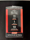 2025 Leaf Metal Football Factory Sealed Blaster Box - 11 Cards with 1 Metal Auto