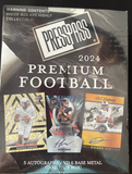 2024 Leaf Press Pass Premium Football Factory Sealed Hobby Box! 5 AUTOs!