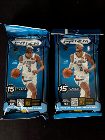 2024-25 Panini Prizm NBA Basketball Sealed Cello Value Pack (2 packs, 30 cards)