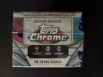 2024-25 Topps Chrome UEFA Club Competitions Soccer Blaster / Value Box Factory Sealed